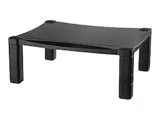 Front. KanTek - Adjustable Monitor Stand - Black.