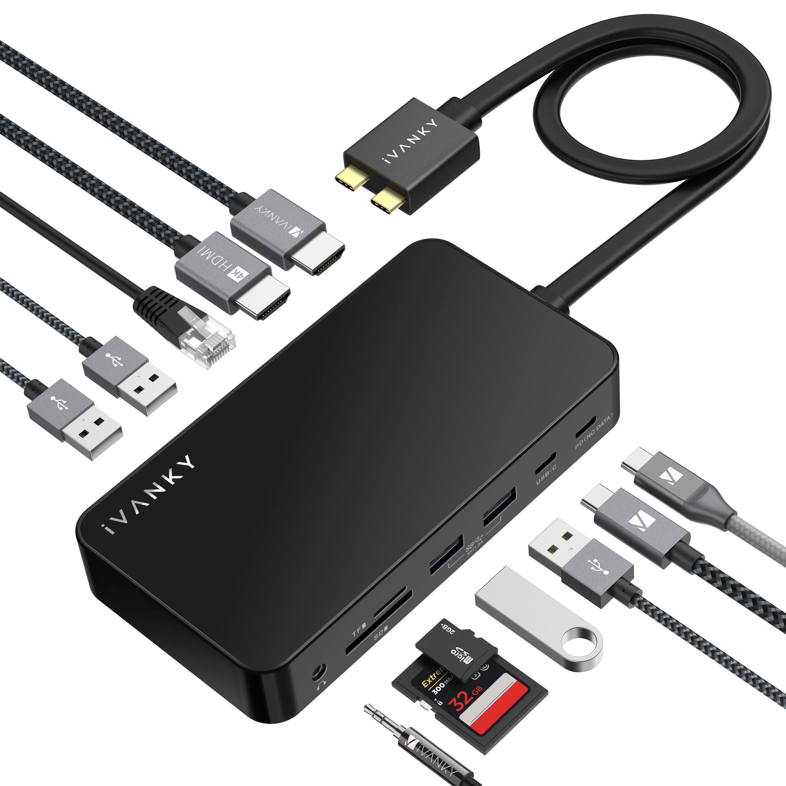 iVANKY HDMI 4K  
iVANKY PRTROCN DHTA FOTNO  
TF= T00-  
e e Extrer  
300 GB - 32 nVANI