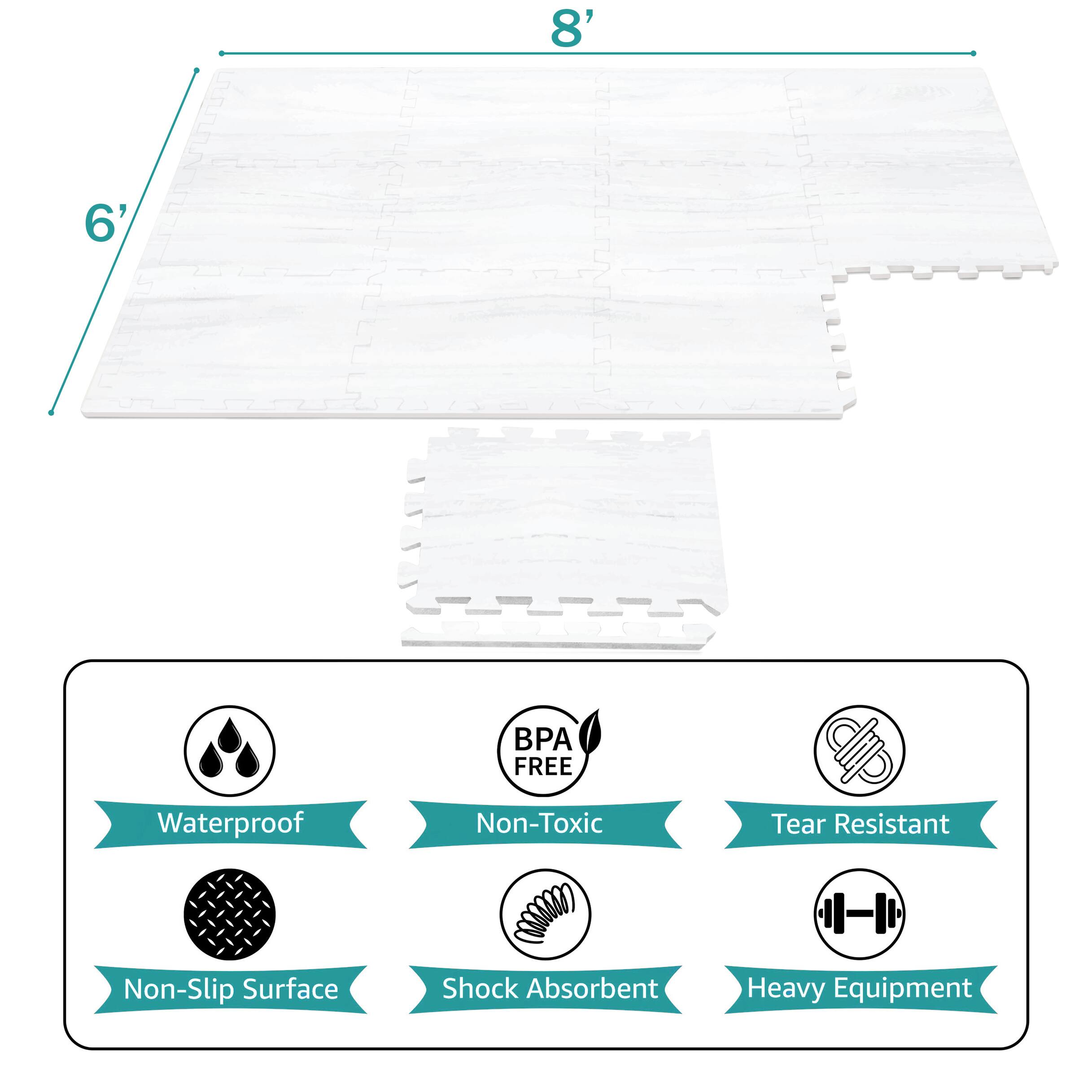 8' 6' BP FREE Waterproof Non-Toxic Tear Resistant Non-Slip Surface Shock Absorbent Heavy Equipment