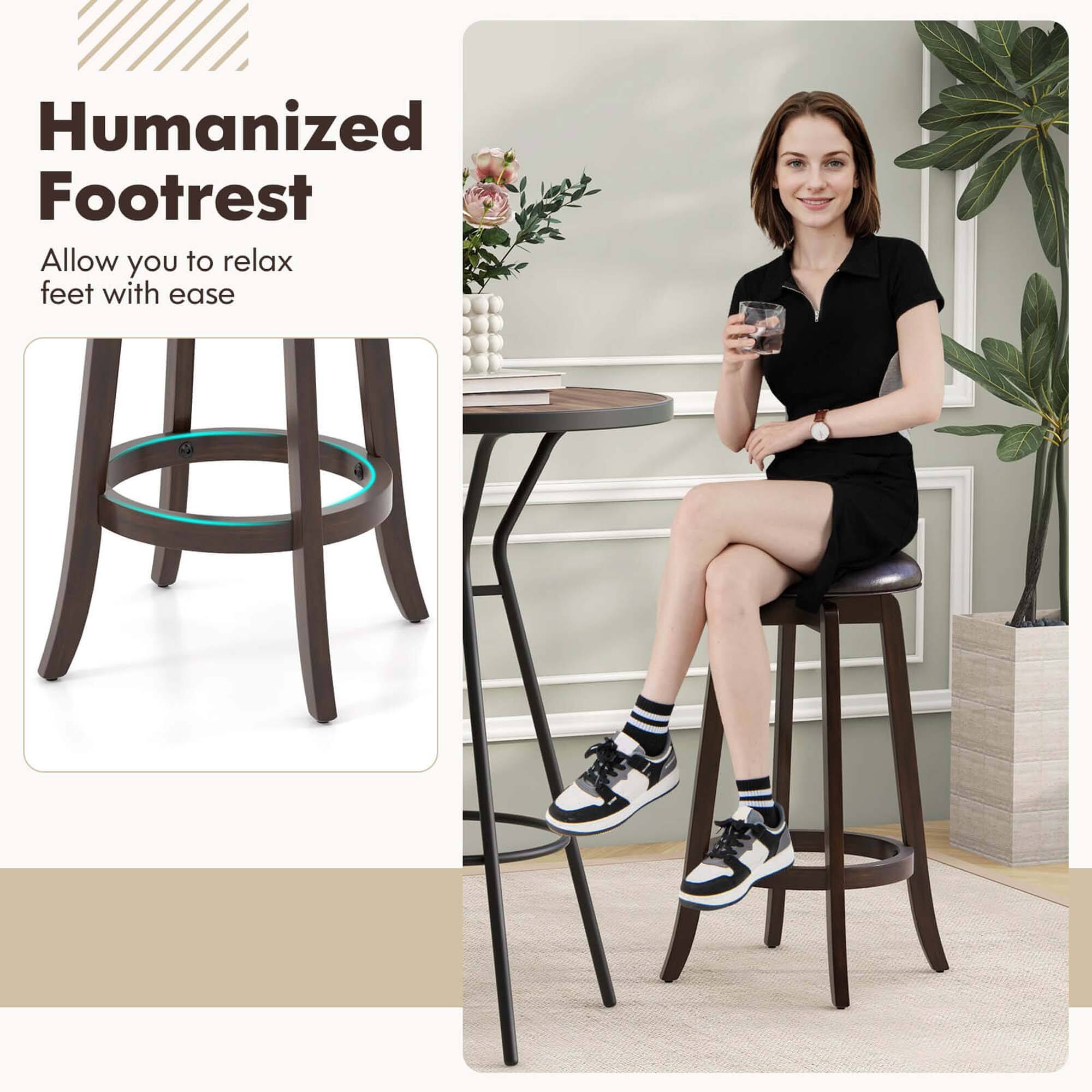 Humanized Footrest allows you to relax your feet with ease.