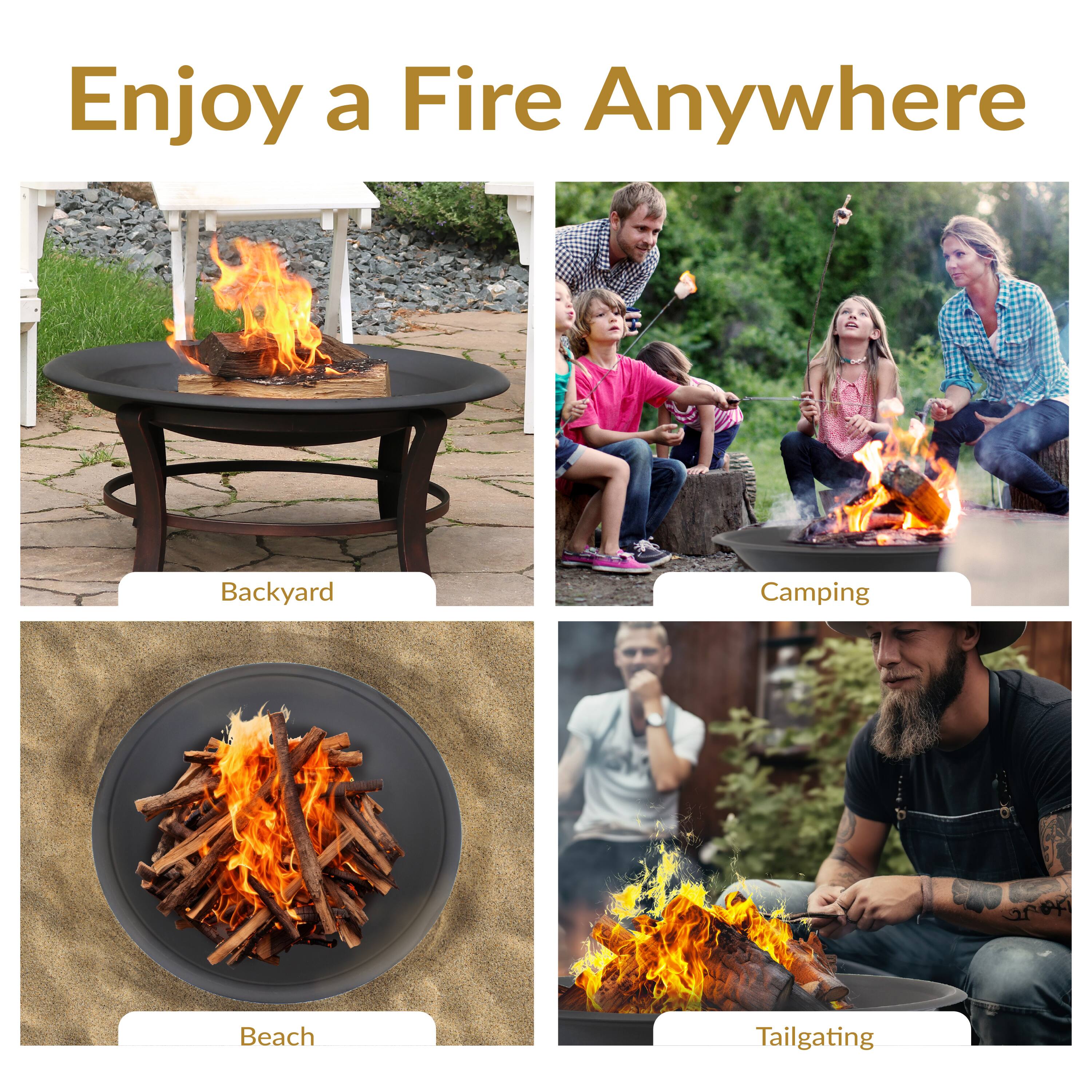 Enjoy a Fire Anywhere

Backyard

Camping

Beach

Tailgating