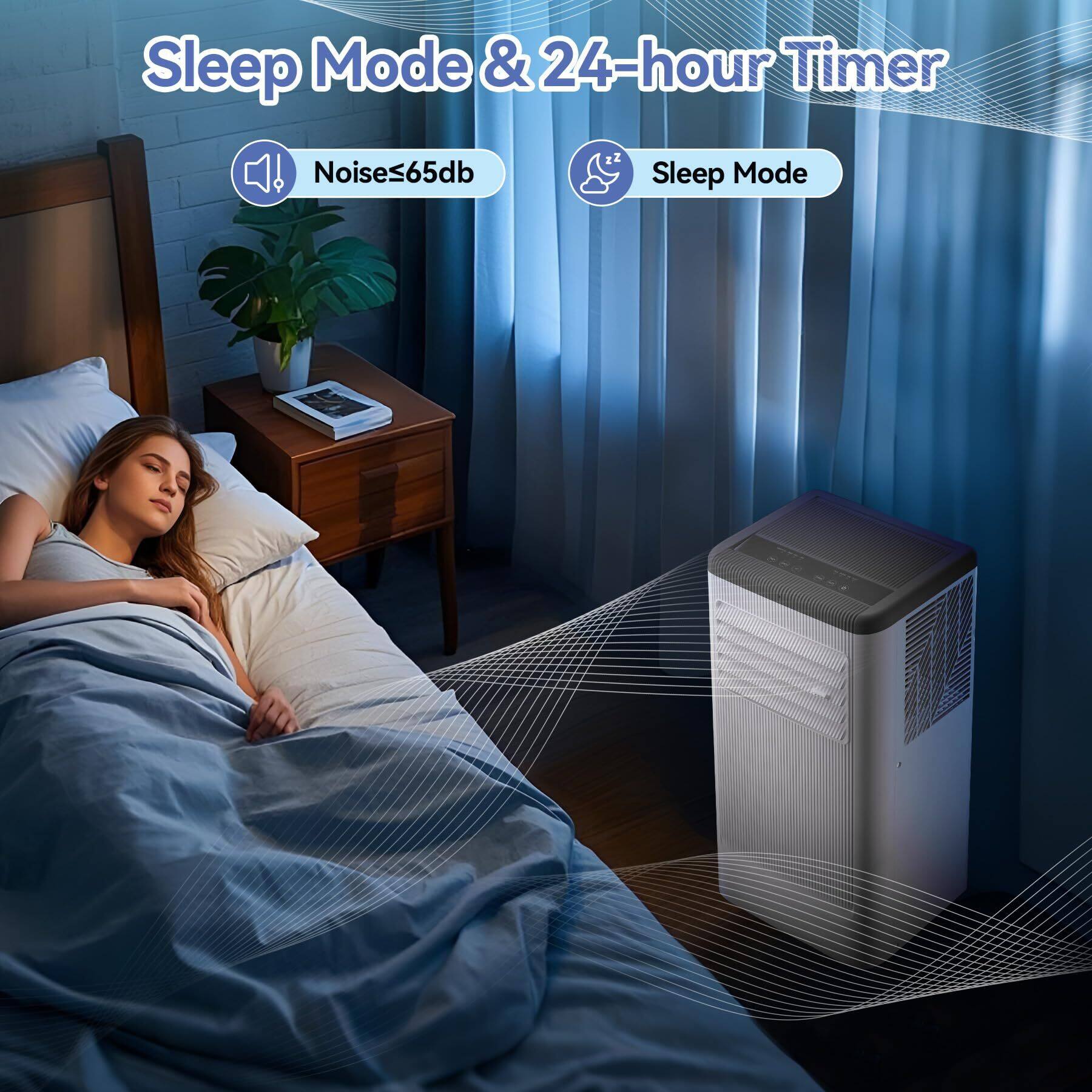 Sleep Mode & 24-hour Timer

Noise ≤ 65db

Sleep Mode