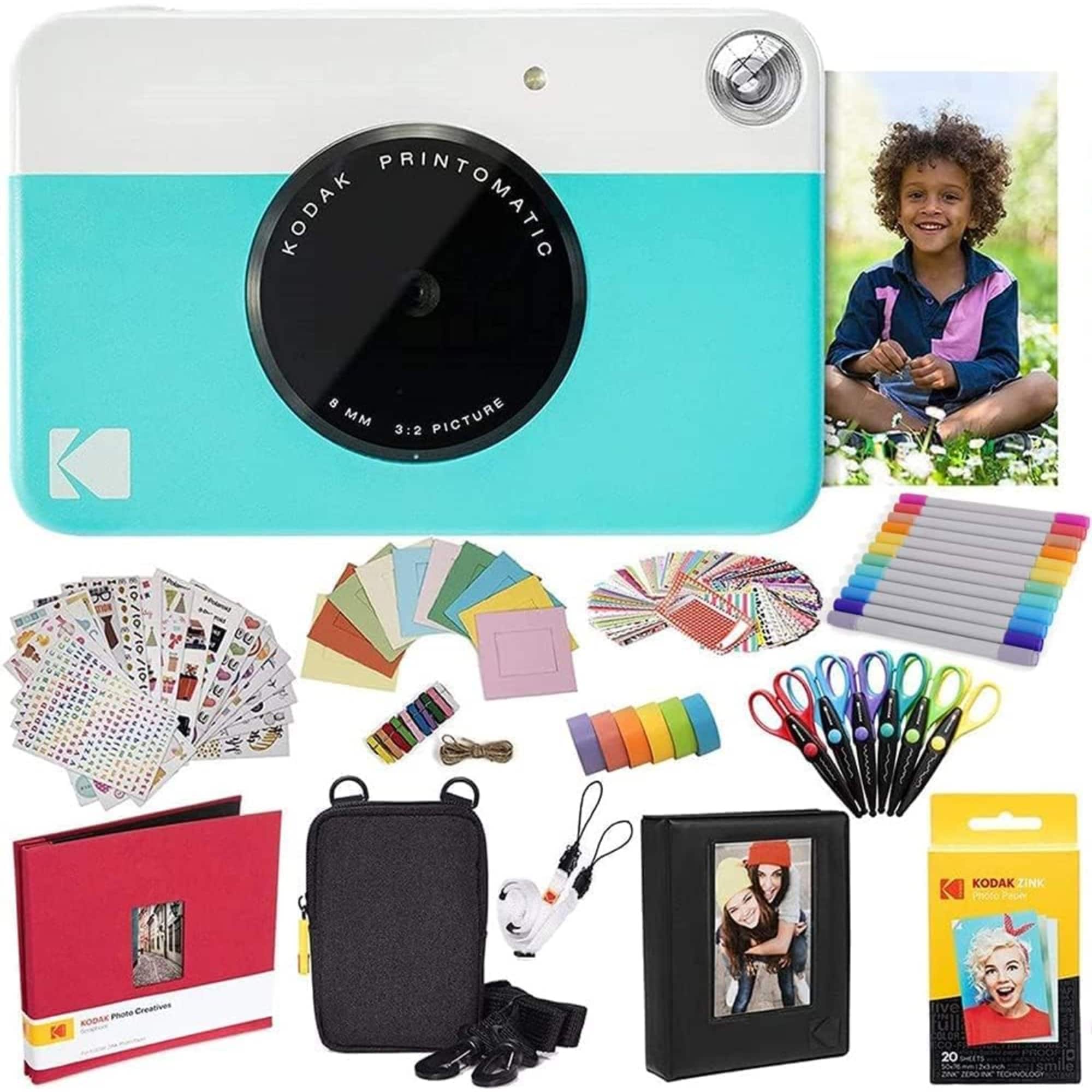 Kodak - Printomatic Instant Print Camera, All-in-Bundle with Zink Paper, Photo Album & More - Blue price history on PriceWatchPro