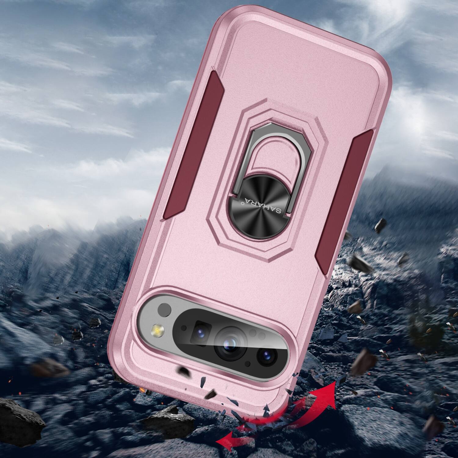 Alt View 15. SaharaCase - Raider Series Heavy-Duty Case for Google Pixel 9 Pro XL - Desert Rose.