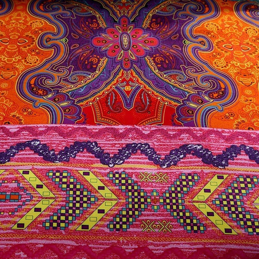 Alt View 6. PO3TICJUNKI3 - Boho Queen Duvet Cover Set Soft Cotton Mandala Print Luxury Breathable Comfy - Pattern0501-Queen.