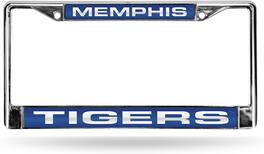Rico Industries - Memphis Tigers Chrome Metal Laser Cut License Plate Frame - Multi