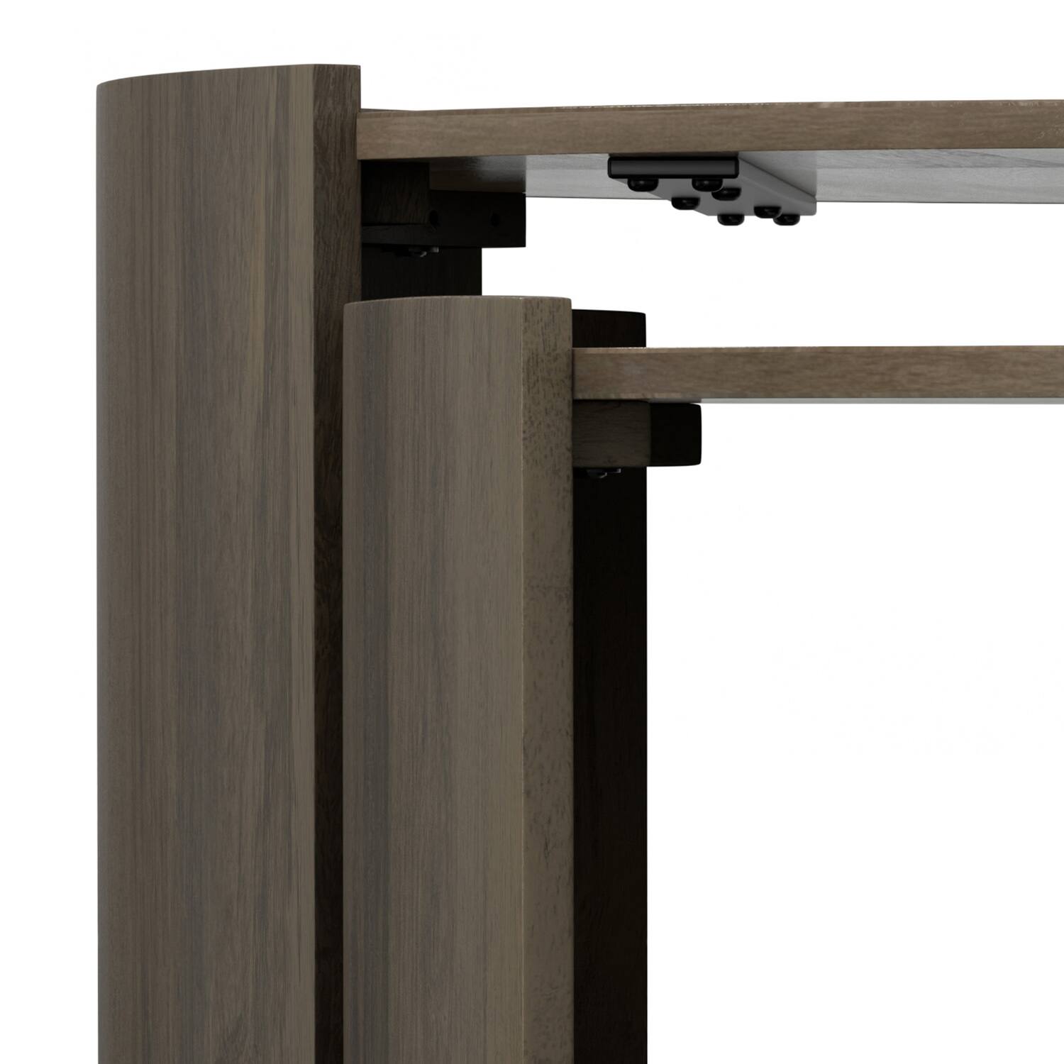 Alt View 7. Simpli Home - Robin SOLID MANGO WOOD 32 inch Wide Round Contemporary 2 Piece Nesting Table in Ash Grey, Fully Assembled - Ash Grey.
