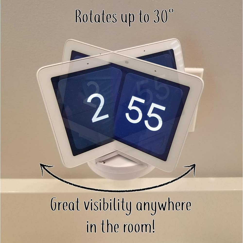 RTMB - Wall Mount for Google Nest Hub Gen 1 & 2, Full Swivel, Hidden Cord Storage