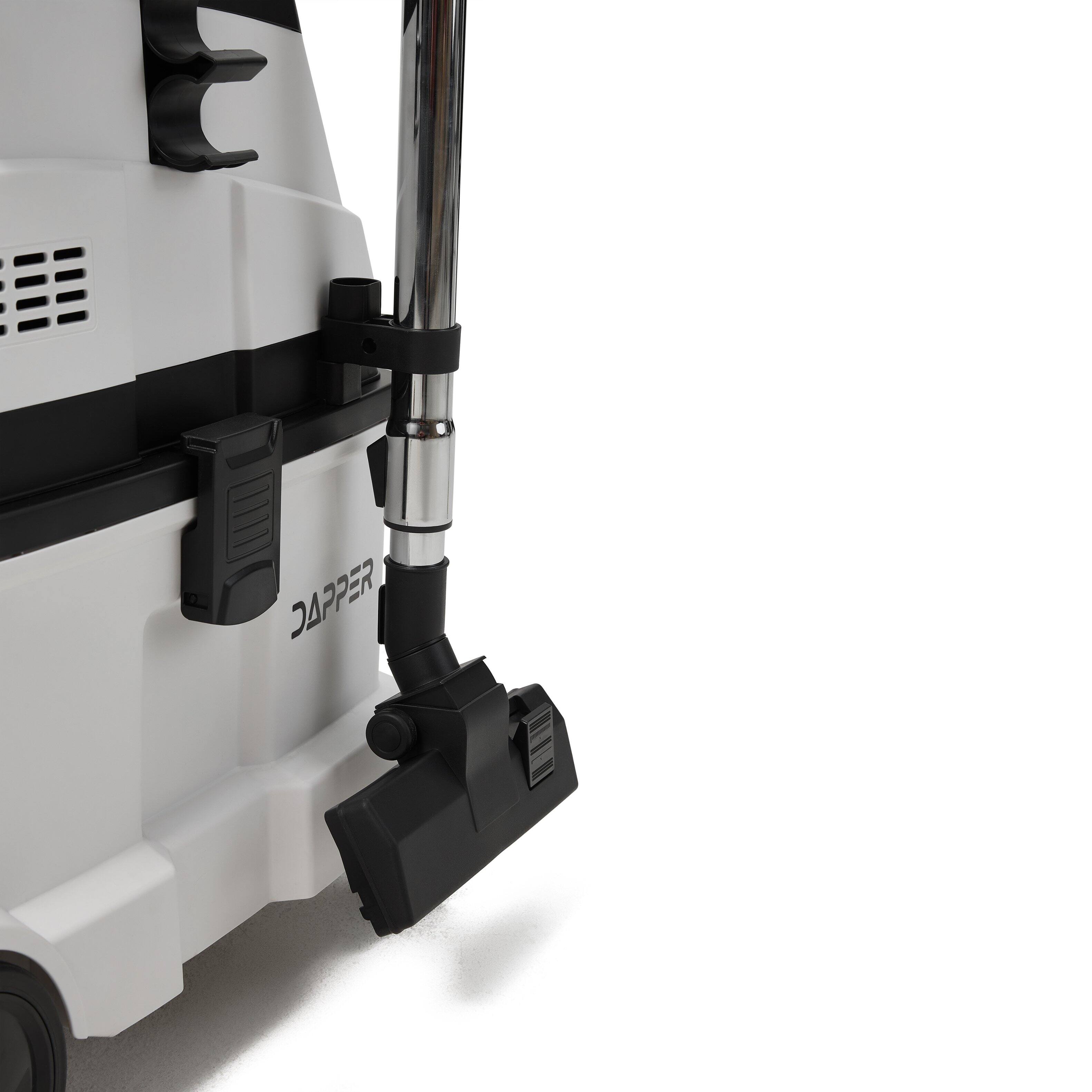 Alt View 7. Dapper Supply - Dapper Supply Wet Dry Dust Extractor Vacuum 10 Gallon Auto HEPA Filter Tool Auto Start 2 Year Warranty - White.