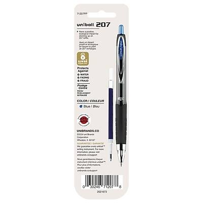 71207PP  
uniball 207  
by Avel  

Protects Against:  
- WATER  
- FADING  
- FRAUD  

Protege Contra:  
- EAU  
- FADING  
- FRAUDE  

COLOR / COULEUR: Blue / Bleu  

UNIBRANDS.CO  
General Brands Corporation  
Guarantee / Garantía:  
For writing instrument. For more info: www.uniball.com  
Garantía para instrumento de escritura. Para más info: www.uniball.com  

0 30246 71207 2021673 8