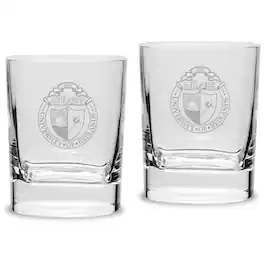 Jardine - University of Redlands Bulldogs 11.75oz. Square Double Old Fashioned Glass Set - Multicolor