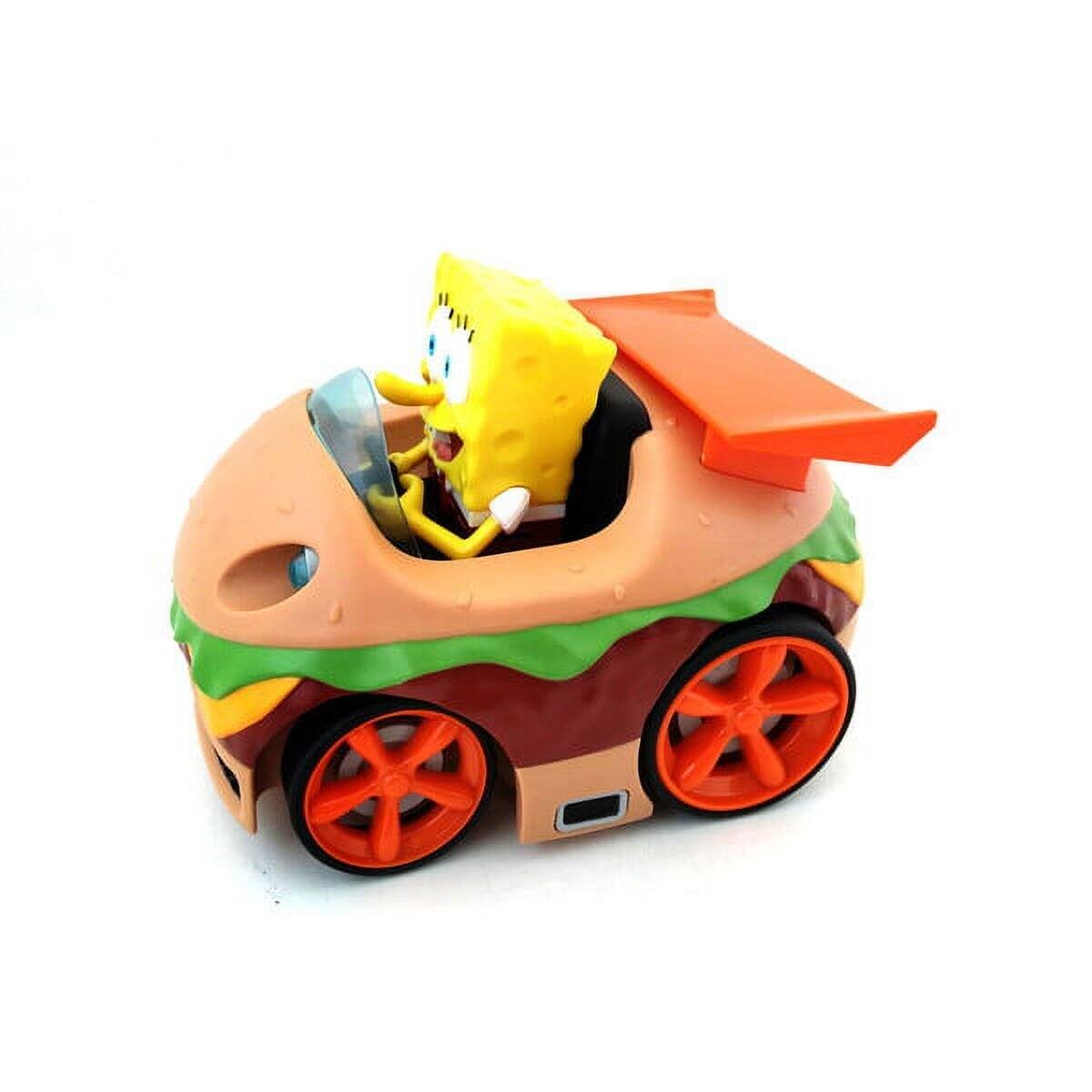 Left. NKOK - NKOK SpongeBob SquarePants Krabby Patty Remote Control Car with Working Lights, Turbo Boost & Full-Function RC, Ages 6+ - Multicolour.