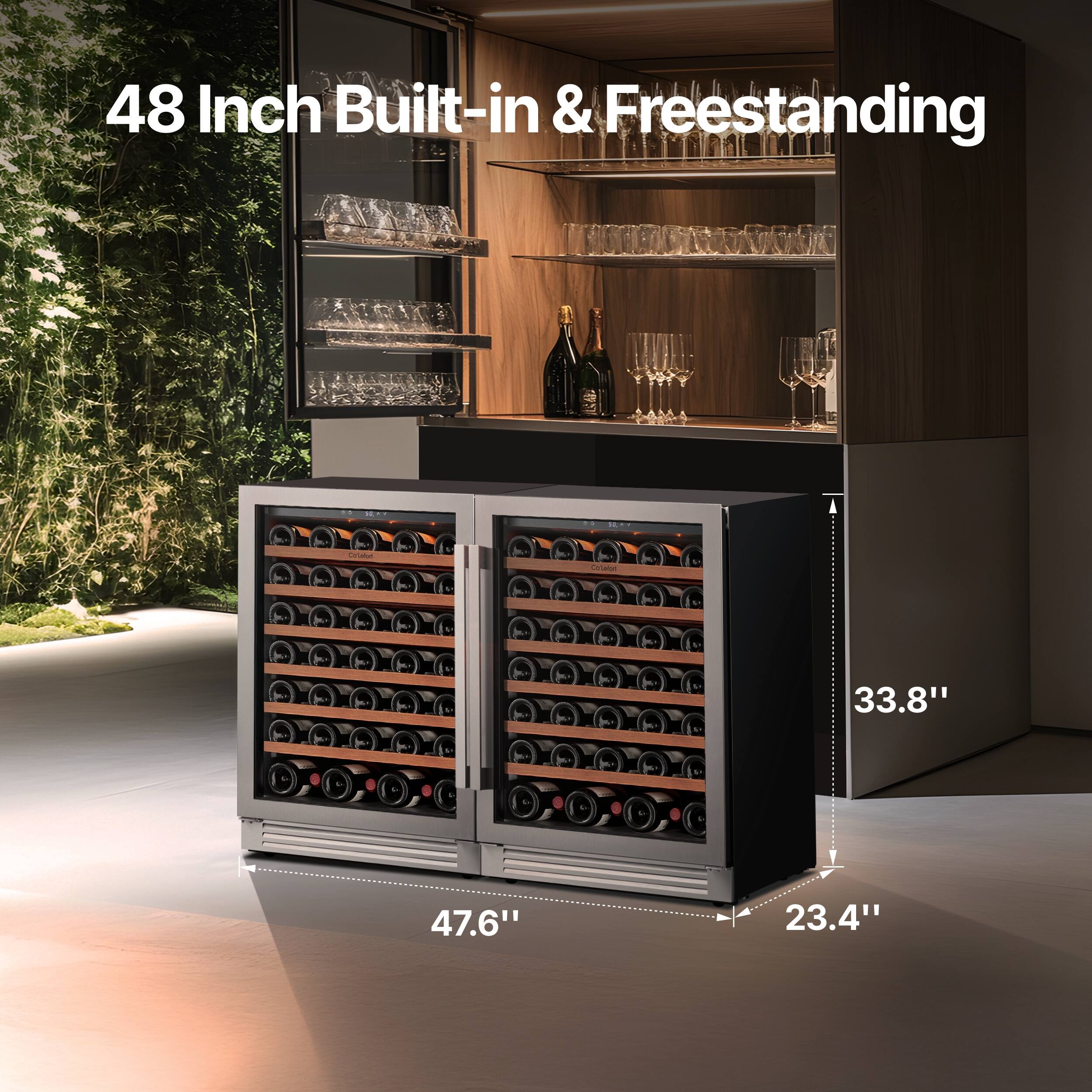 48 Inch Built-in & Freestanding

33.8" 47.6" 23.4"