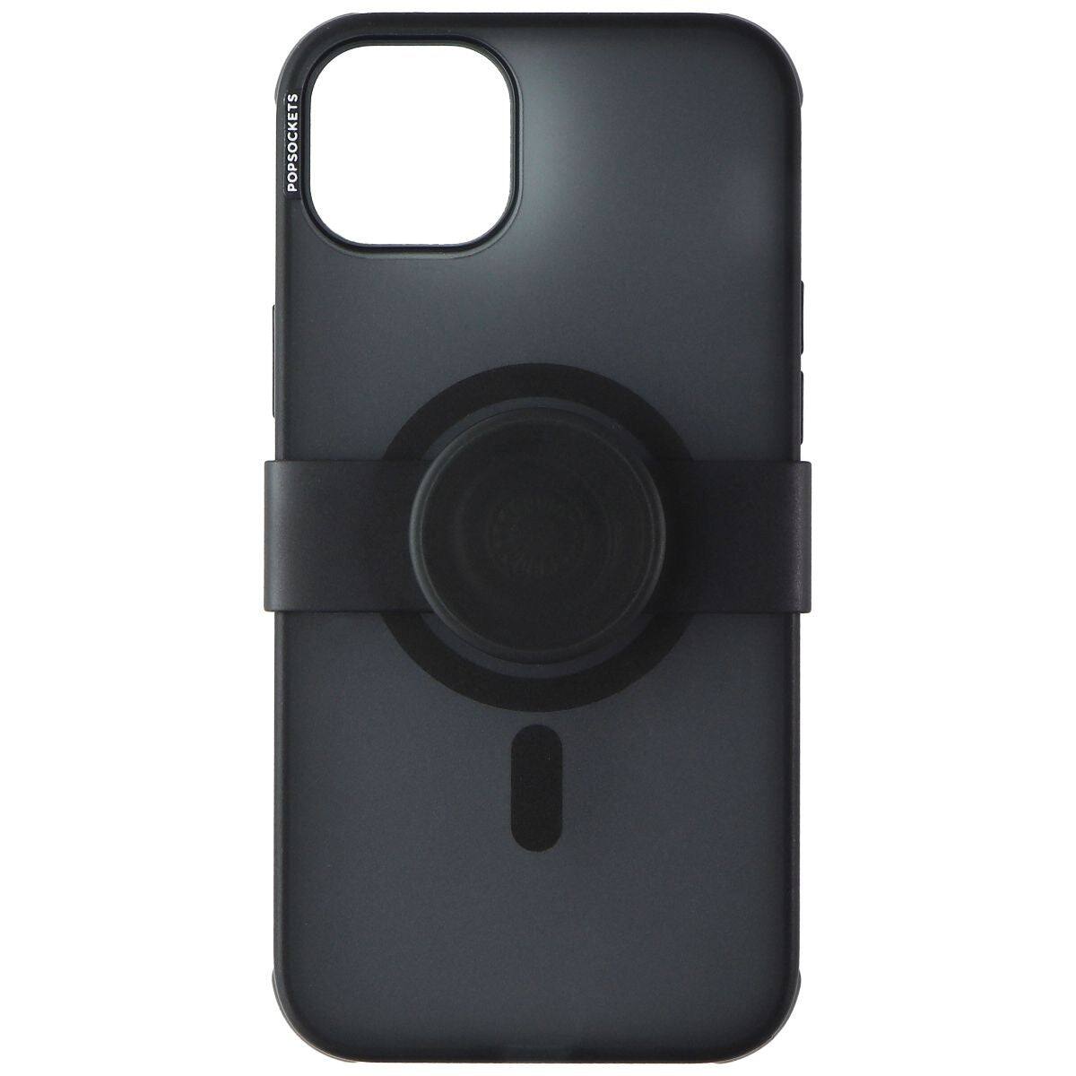 Back. PopSockets - PopSockets Phone Grip and Slide Case for MagSafe for iPhone 14 Plus - Black - Black.