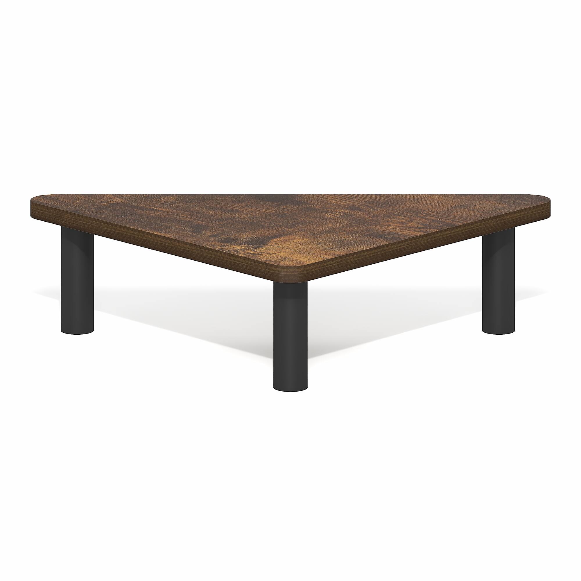 Alt View 6. Furinno - TURN-N-TUBE Monitor Stand Riser, Triangle Corner Monitor Riser, Toolless Laptop Stand for Desk, Office Desk Accessories - Amber Pine/Black.