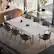 Front. luck idea - 94.4" Retractable Sintered Stone Dining Table, Seats 8 - 10 People - Bright white.