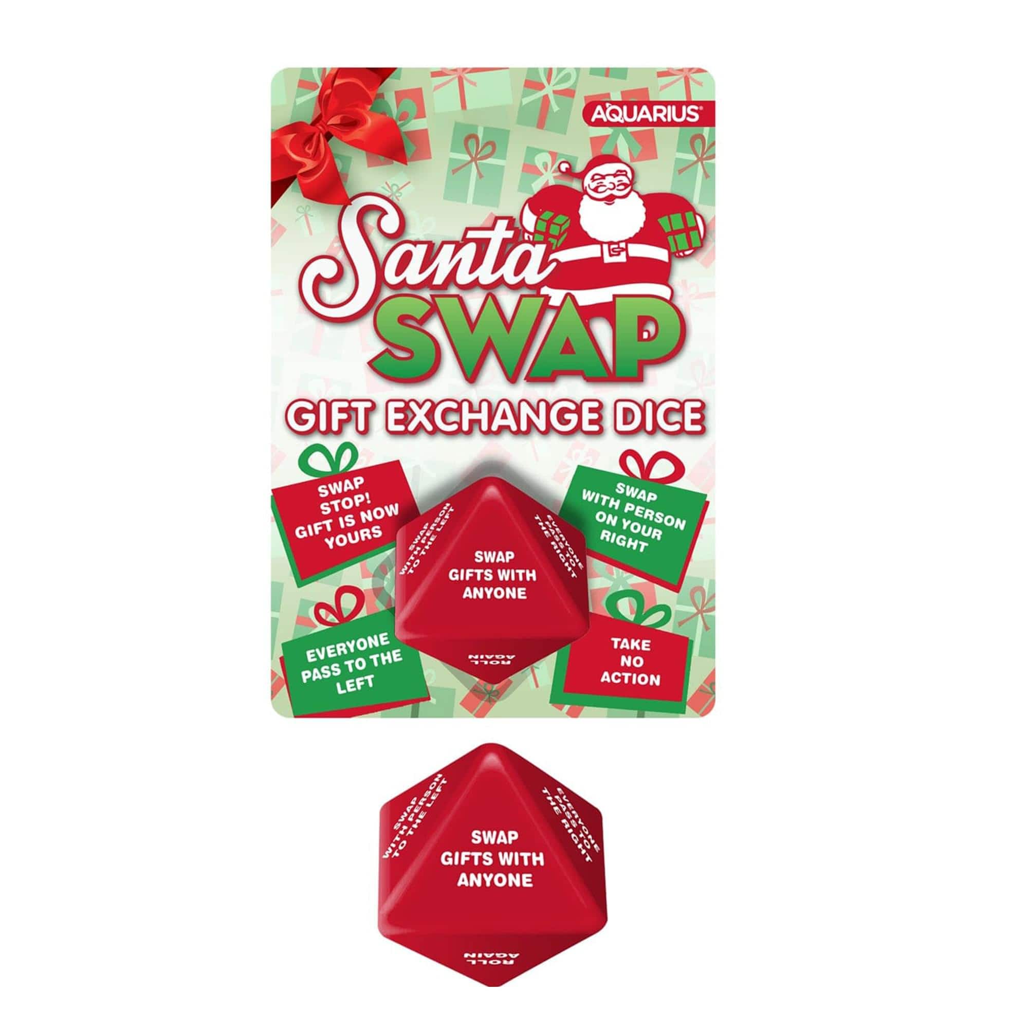 NMR Distribution - Santa Swap 8-Sided Mini Dice Rolling Game - Multi-Colored