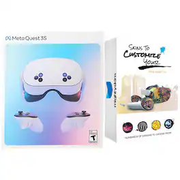Meta - Quest 3S 128GB Virtual Reality VR Headset with MightySkins Custom Skin Code - White