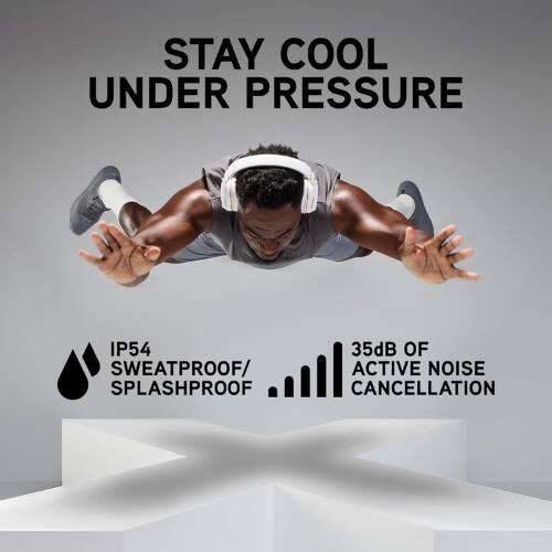 STAY COOL UNDER PRESSURE

IP54 SWEATPROOF/ SPLASHPROOF

35dB OF ACTIVE NOISE CANCELLATION