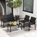 Alt View 7. Costway - 4 PCS Outdoor Wicker Patio Furniture Set w/ Heavy-Duty Galvanized Metal Frame - Black.