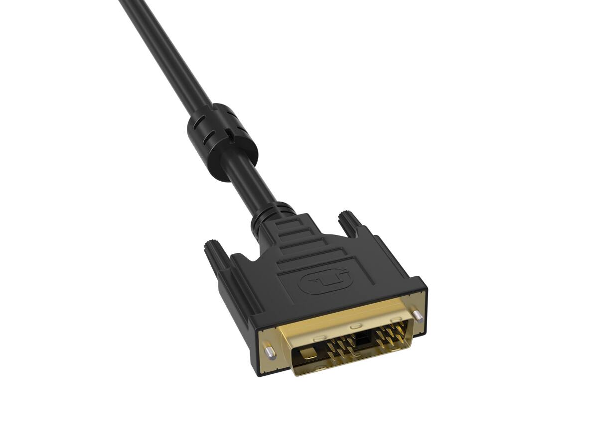 Angle. Cable Leader - HDMI to DVI-D Single Link Male to Male Video Cable, 1080p@60Hz Gold-Plated for PC, Monitor, Older Display - Black.