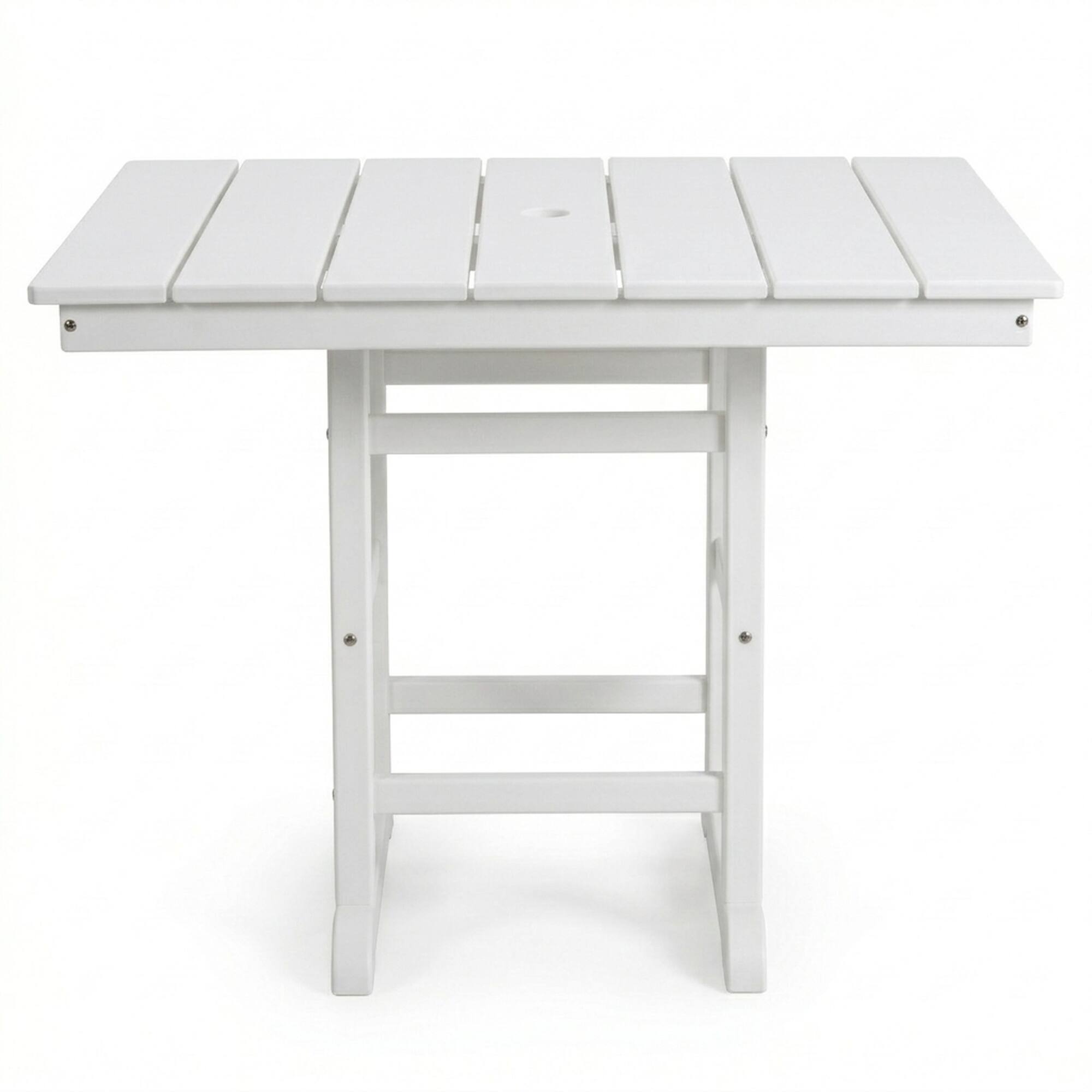 Boyel Living - HDPE Folding Square Patio Dining Table 37.8-in L x 37.8-in W - White