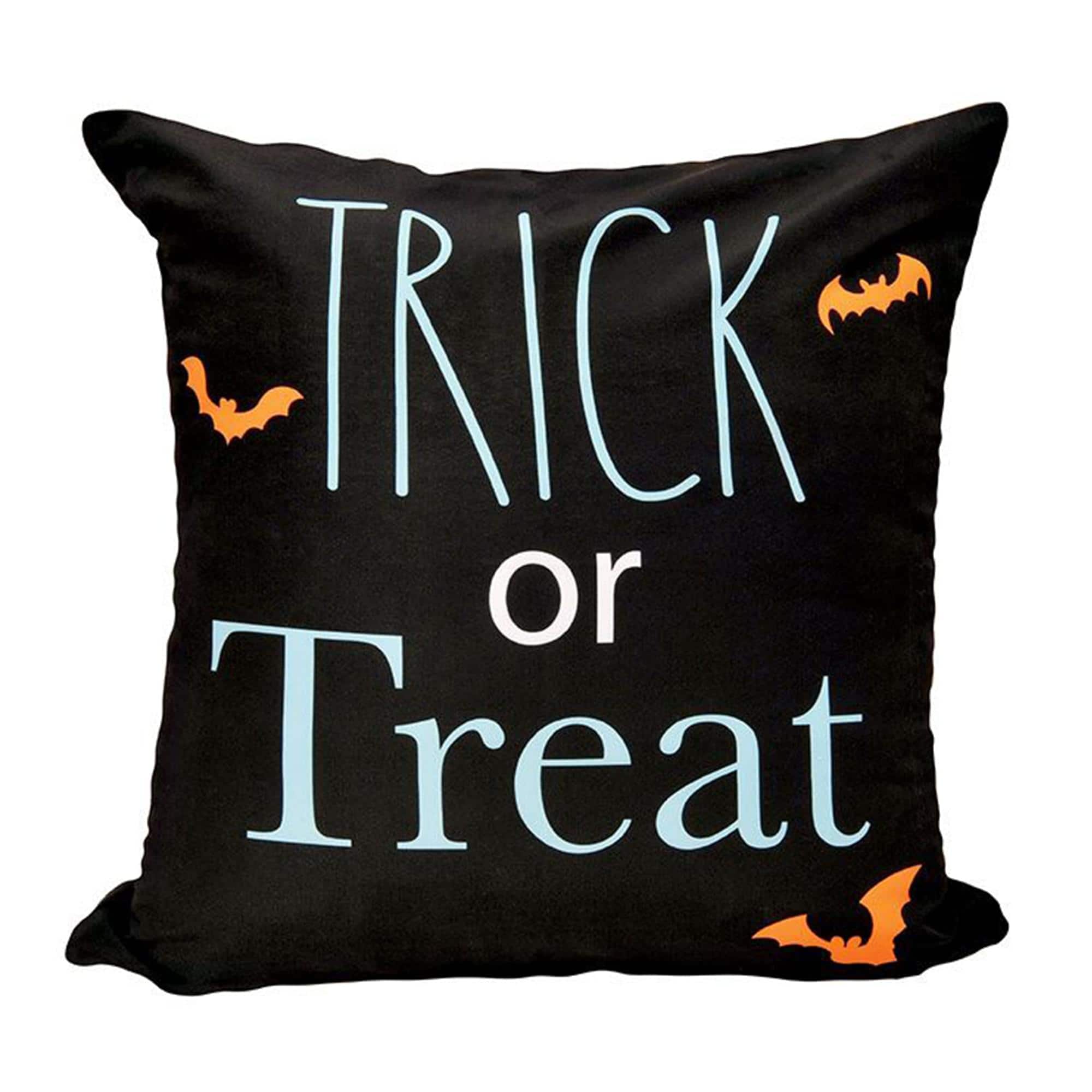 Funworld - Trick Or Treat 18 Inch Halloween Pillow Cover - Gray