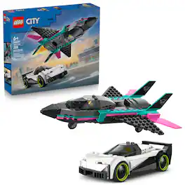 LEGO - City Jet vs. Car Building Toys for Kids 60489