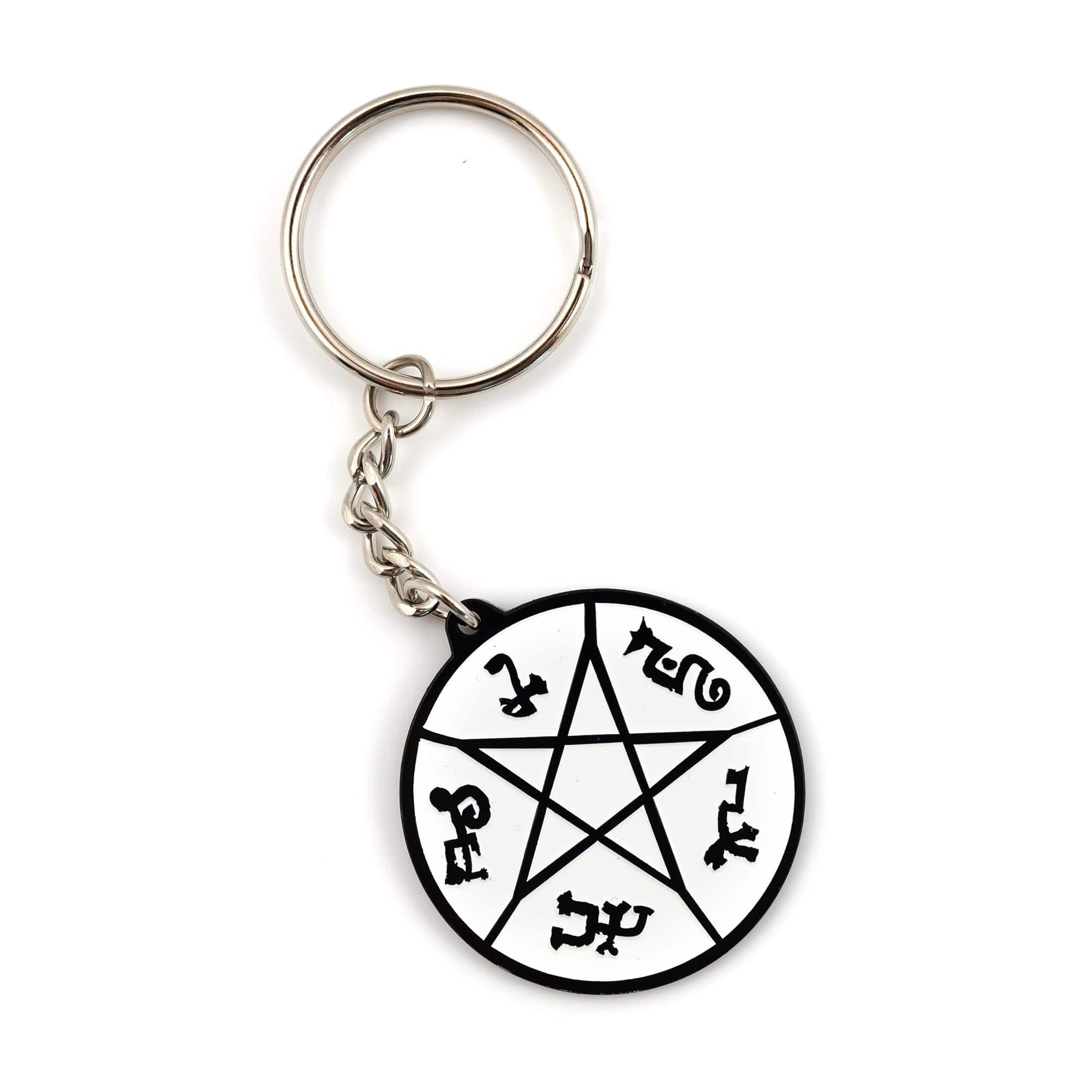 Just Funky - Supernatural Devil's Trap Soft Enamel/Metal Key Chain - Black