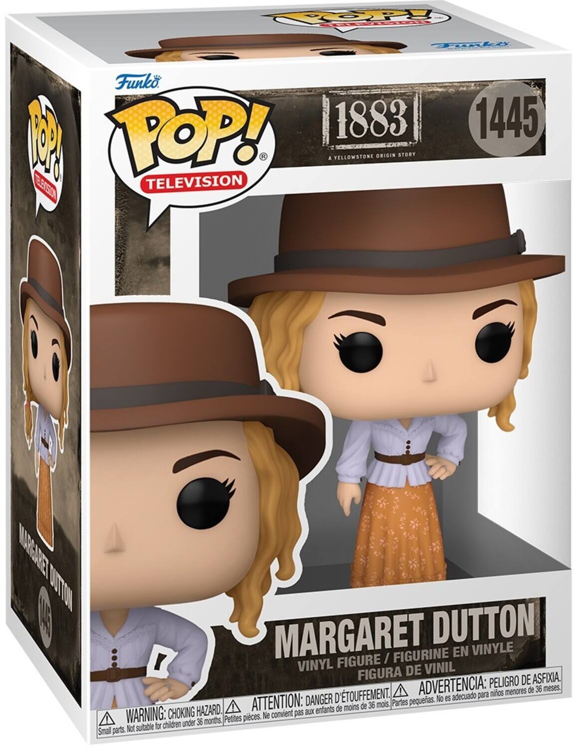 COPY: Funko B POP! 1883 1445 R YELLOWSTONE ORIGIN STORY A TEECSION TELEVISION MARGARET DUTON MARGARET DUTTON FIGURINE EN VINYLE r FIGURE / VINYL DE VINIL FIGURA DE ASFIXIA. ADVERTENCIA: PELIGRO 36 meses. nios menores de ATTENTION: DANGER D 'TOUFFEMENT. Partes pequeias. No es adecuado para de moins de 36 mois. CHOKING HAZARD. WARNING: CHOKING HAZARD. Small parts. Not suitable for children under 36 months, Petites pieces. Ne convient pas aux enfants