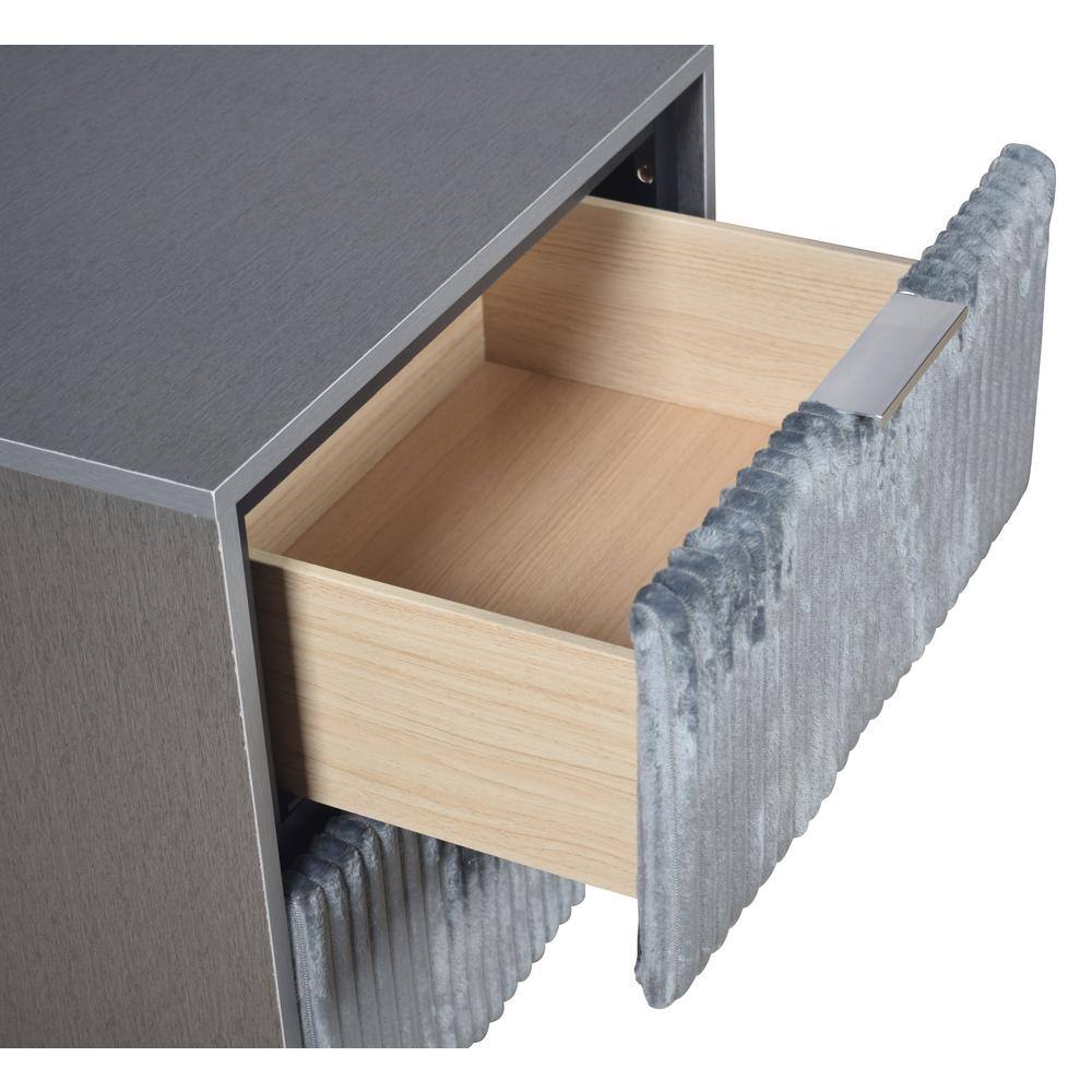 Alt View 2. New Classic Furniture - Kailani Nightstand- Gray - Gray.