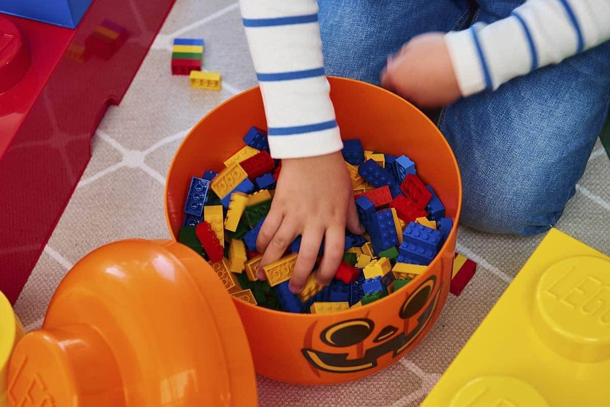 Room Copenhagen LEGO Large Stackable Storage Head, Pumpkin