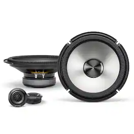 Alpine - BRV-S80C 8" BassRev™ Component Speaker Set - Black/Gray