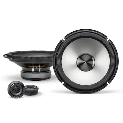Front. Alpine - Alpine BRV-S80C 8" BassRev™ Component Speaker Set - Black/Gray.