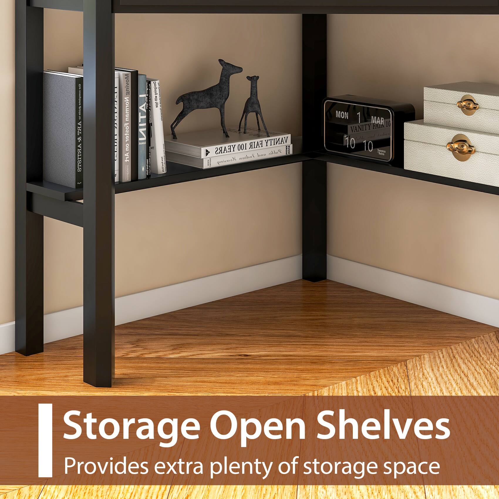 Storage Open Shelves | Provides extra plenty of storage space