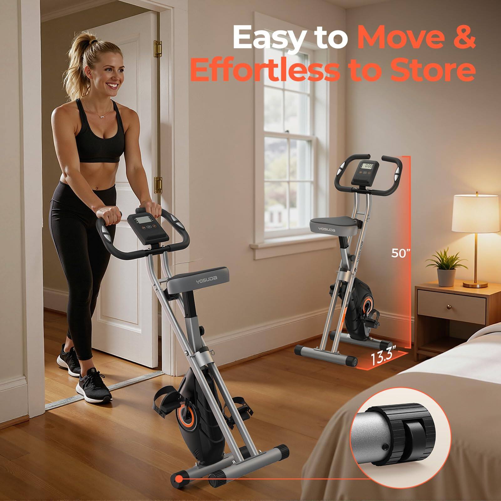 Easy to Move & Effortless to Store

VOSUDA 50" SCURDY 13.3"