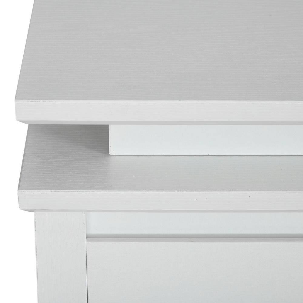 Alt View 6. Kadyn - Kadyn Wooden Console Table with LED Light, Entryway Table, Storage Table, Modern Style, White - White.