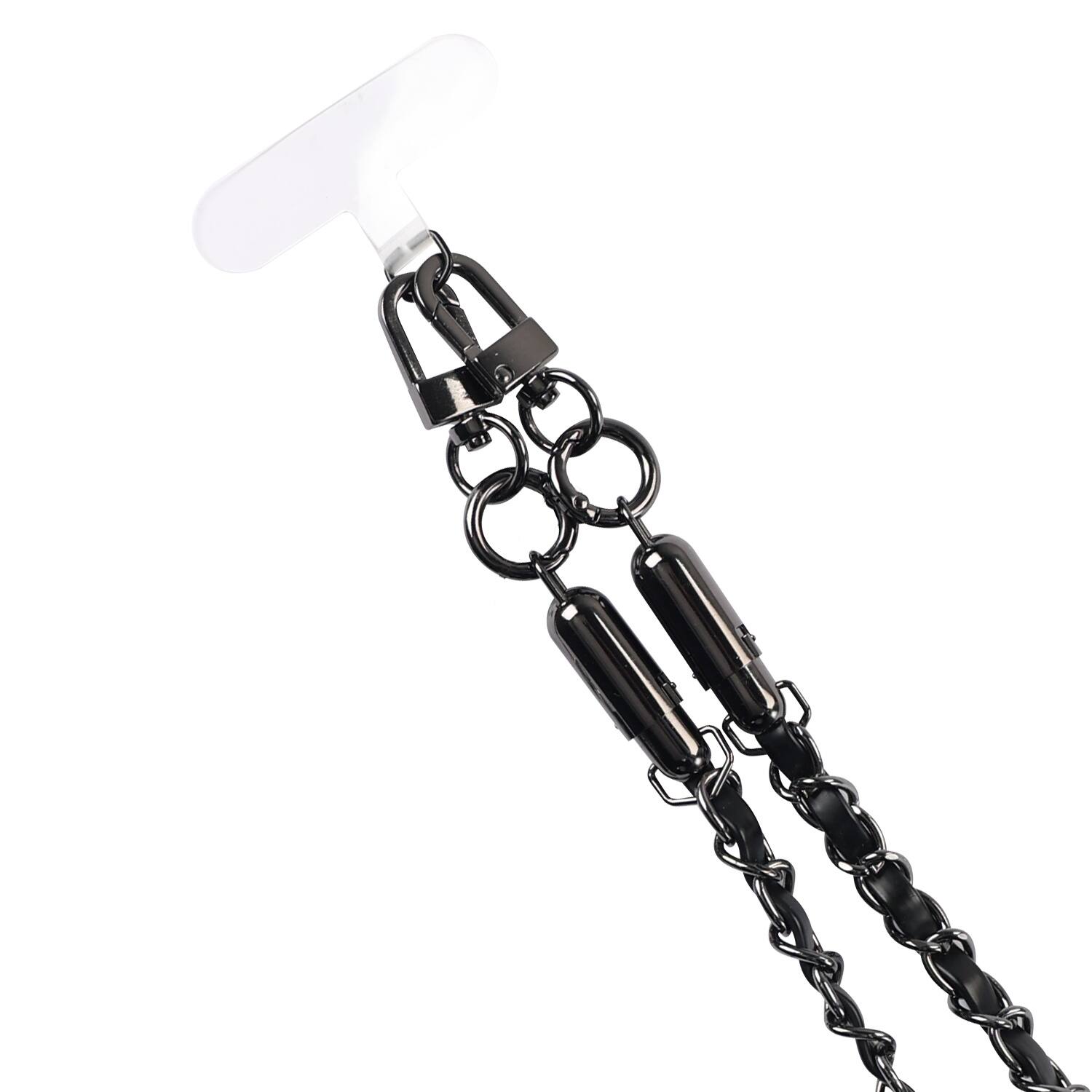 Alt View 1. Mybat Pro - MyBat Pro Atelier Series 4.2FT Crossbody Strap + USB-C Charging Cable - Black / Black - Black.