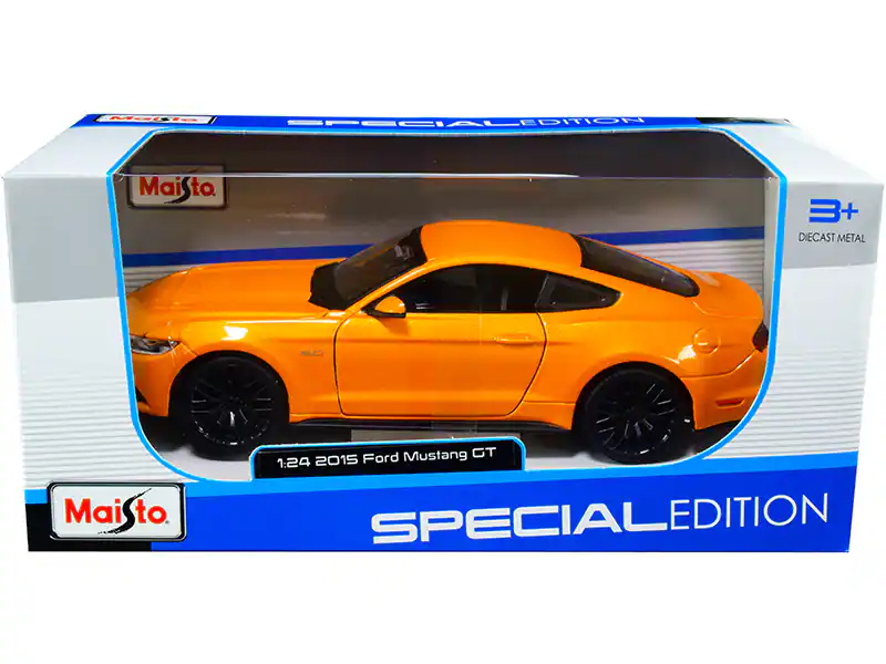2015 Ford Mustang GT 5.0 1/24 Diecast Model Car by Maisto Orange