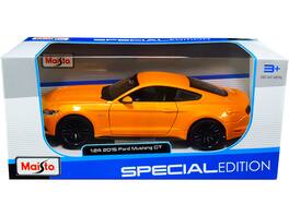 2015 Ford Mustang GT 5.0 1/24 Diecast Model Car by Maisto - Orange Metallic
