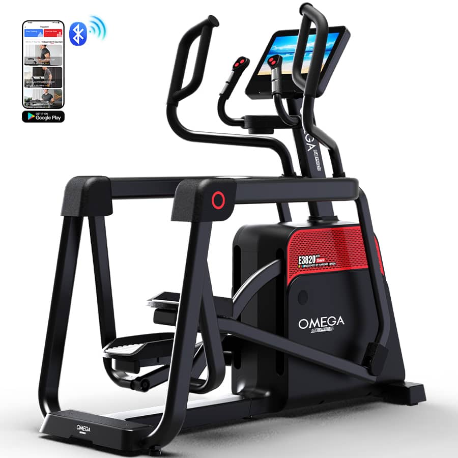 HARISON - OMEGA E3820 Track Eco Commercial Electromagnetic Elliptical Machine - Black