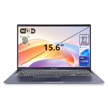 Wi-Fi 6
15.6" Backlit Keyboard
Windows 11 Home
Intel Core i9
ASUS Vivobook