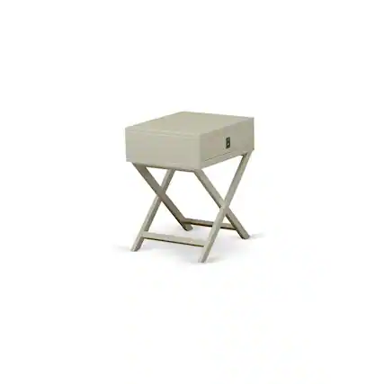 Front. East West Furniture - Night Stand Urban Gray - Brown.