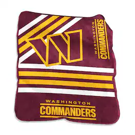 Logo Brands - Washington Commanders 50" x 60" Plush Raschel Throw - Multicolor