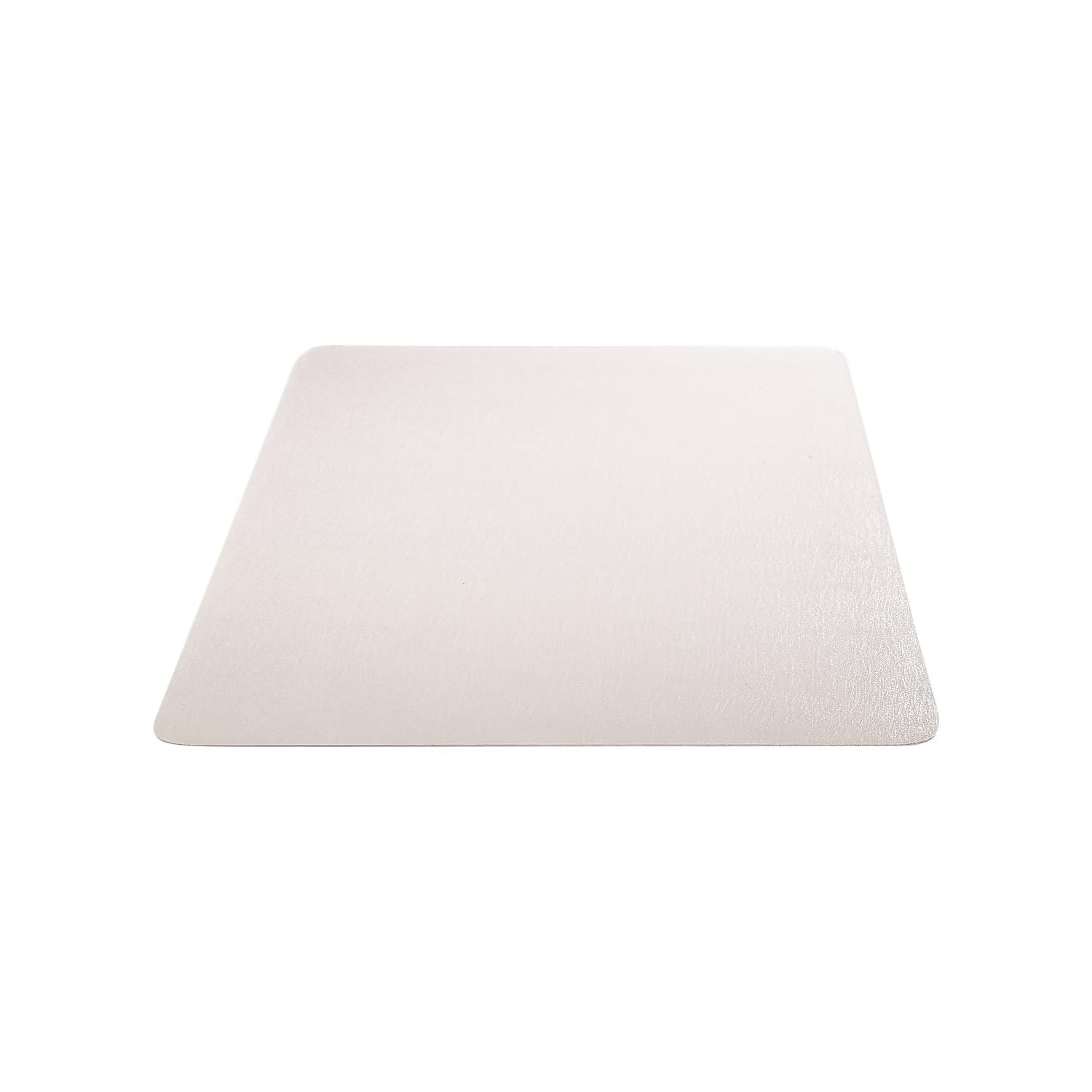 Angle. Deflecto - SuperGrip Chair Mat for Flat to Low Pile Carpeted and Hard Floors, Rectangular, 48" x 36", Clear, Ships Rolled - Clear.