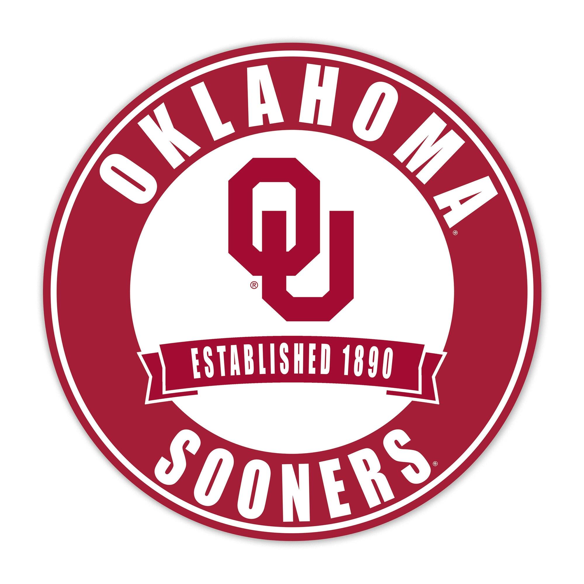 Oklahoma Sooners 24" Circle with Banner