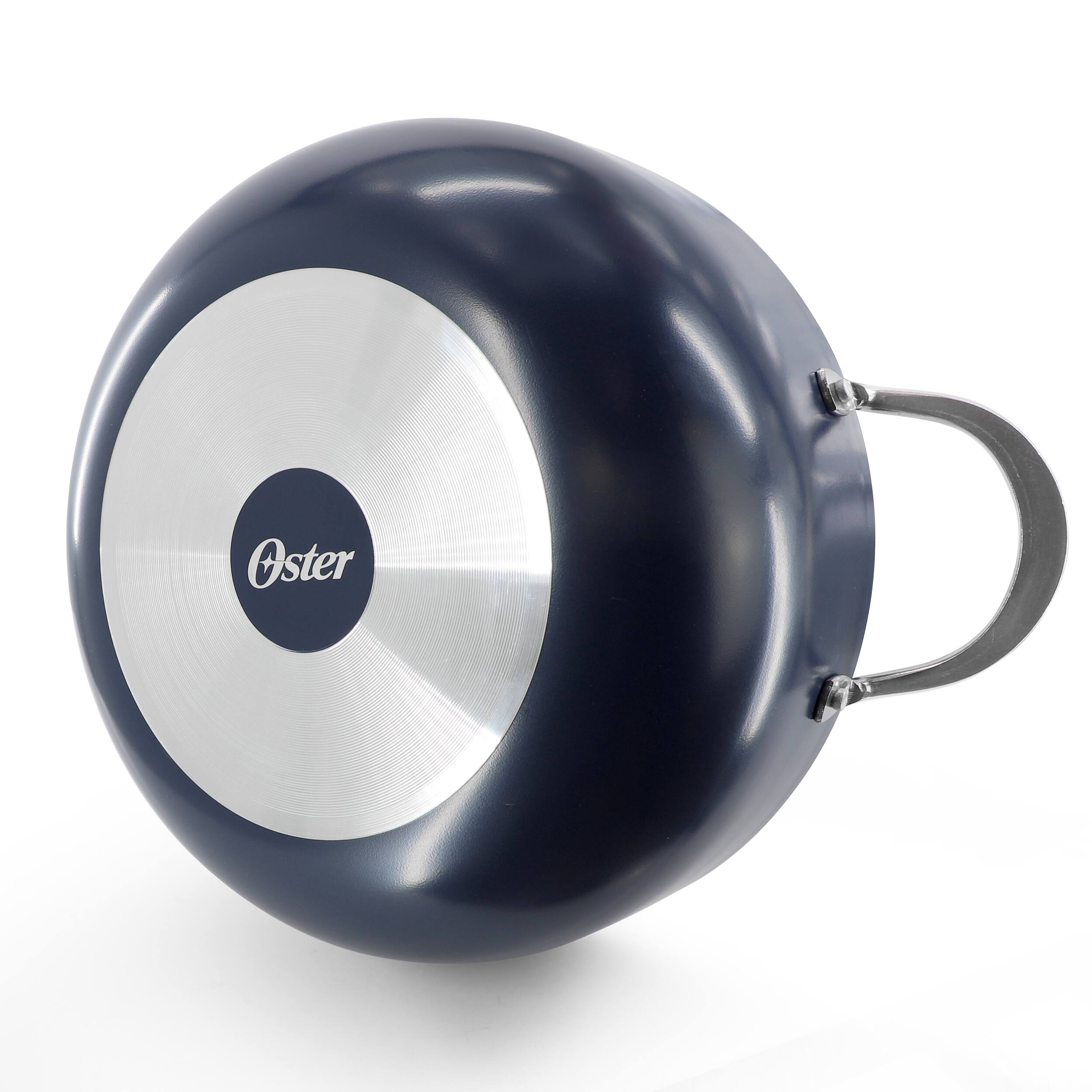 Alt View 2. Oster - Oster Cartagena 7.4 Quart Nonstick Aluminum Caldero with Lid in Dark Blue - Dark Blue.