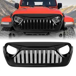 AMERICAN MODIFIED - Front Mesh Grille for 2018+ Jeep Wrangler JL & Gladiator JT - Glossy Black