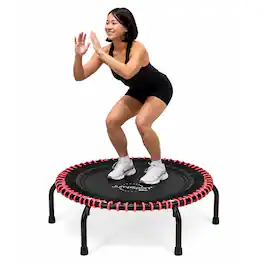 JumpSport - 350 PRO 39 Inch Fitness Trampoline with Pink EnduroLast Elastic Cords