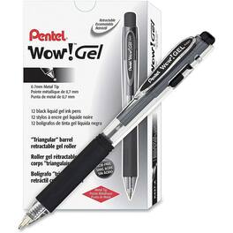 Pentel - WOW! Gel Pen, Black, Pack of 24